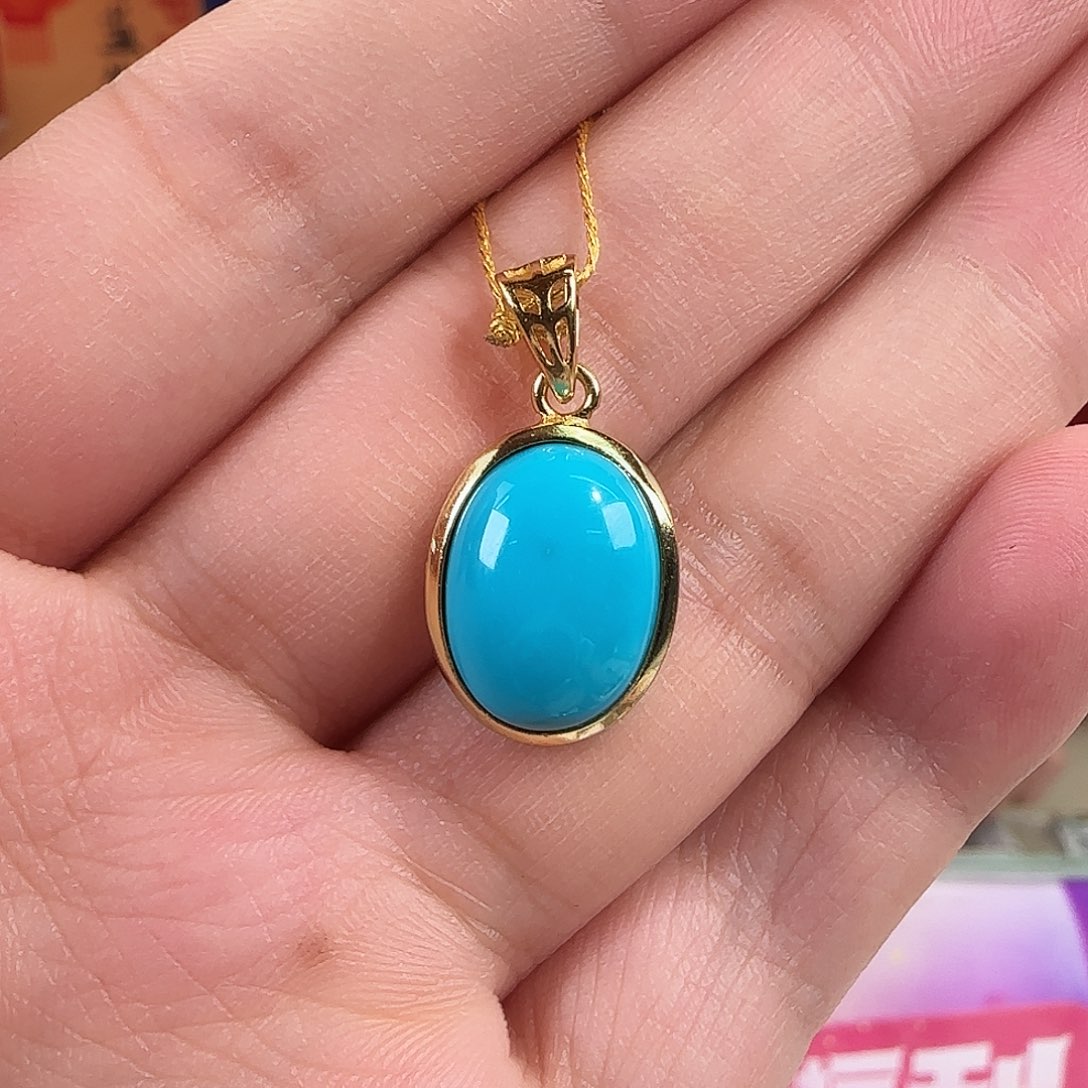 绿松石银S925镀金镶嵌珠宝奇石