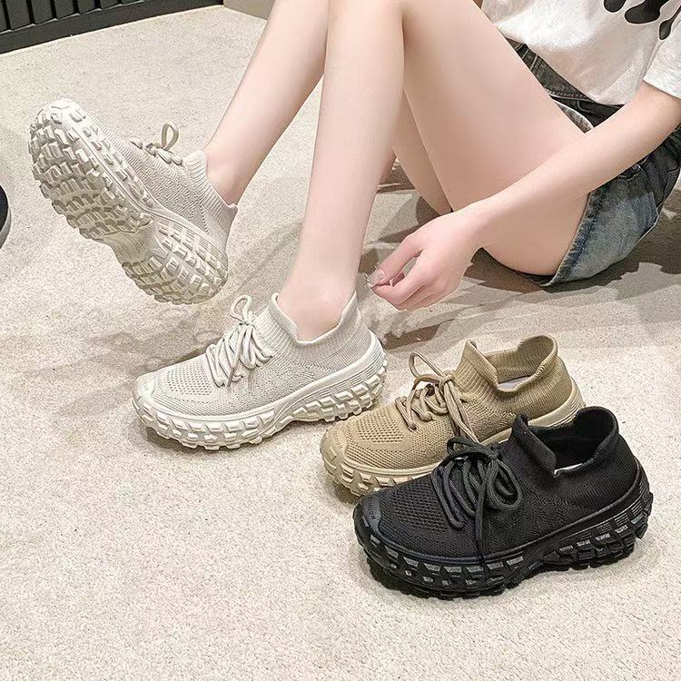 【NRB】F001轮胎底女网鞋透气2025秋季新款单里运动飞织鞋