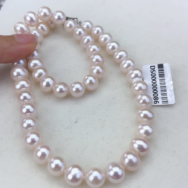 淡水珍珠颈饰银S925镶嵌9➕极光炫彩高品