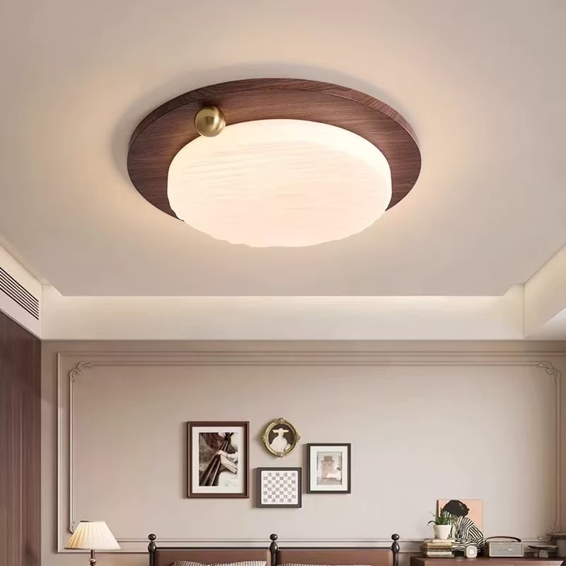 中古风卧室吸顶灯中式美式法式奶油复古简约创意书房儿童房卧室灯