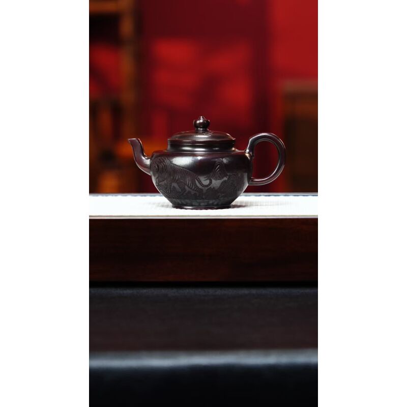 宜兴紫砂 笑樱 龙山古乌泥 冯小俊 h159