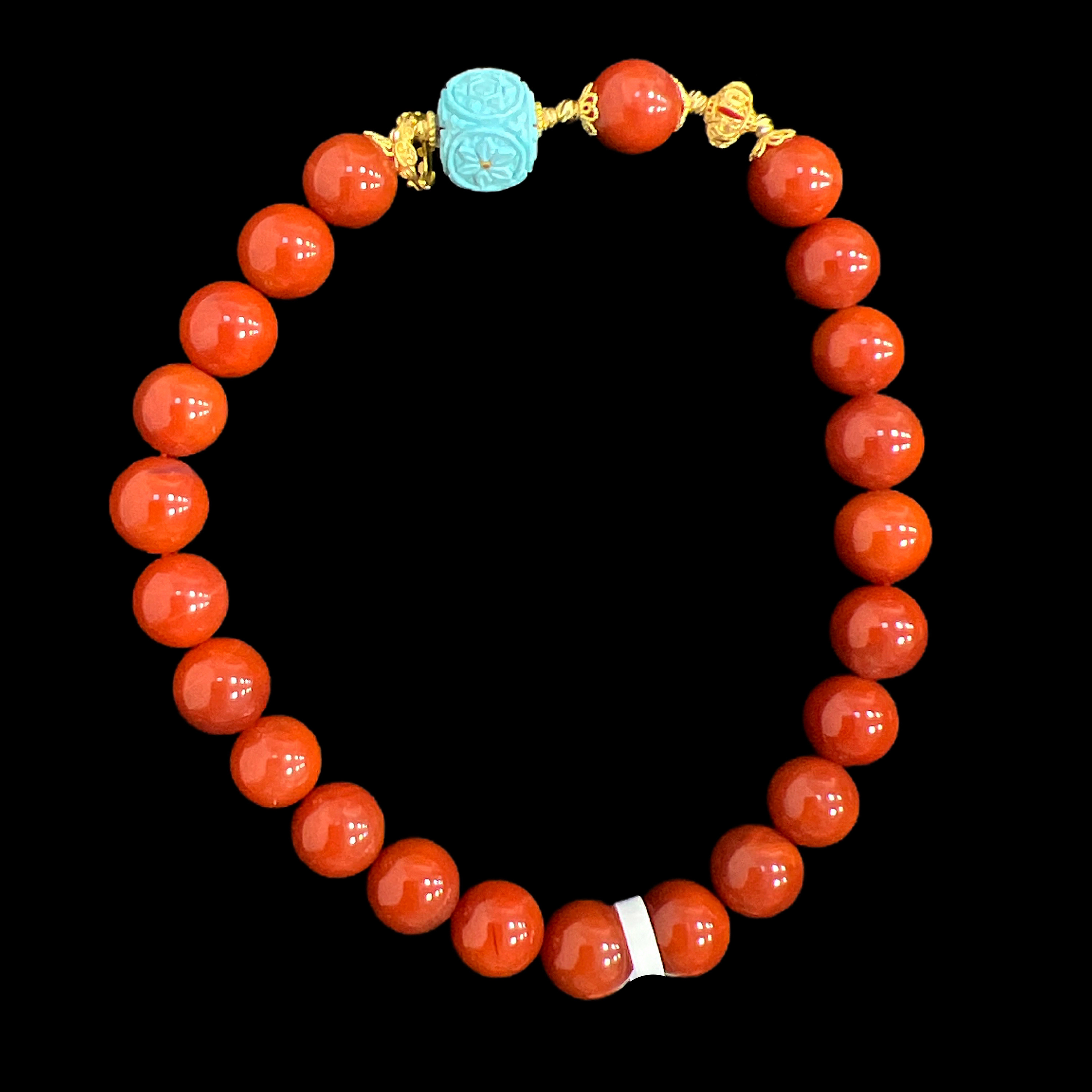 3506-南红手串18K孤品