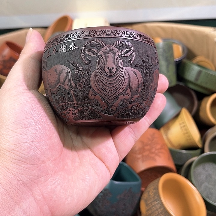 茶杯紫砂全手工紫砂主人杯