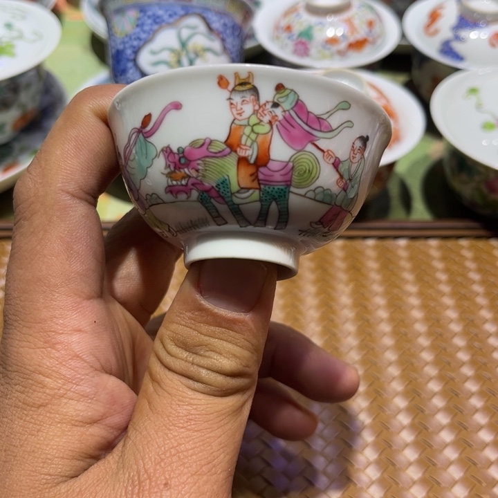 纯手绘精品盖碗杯