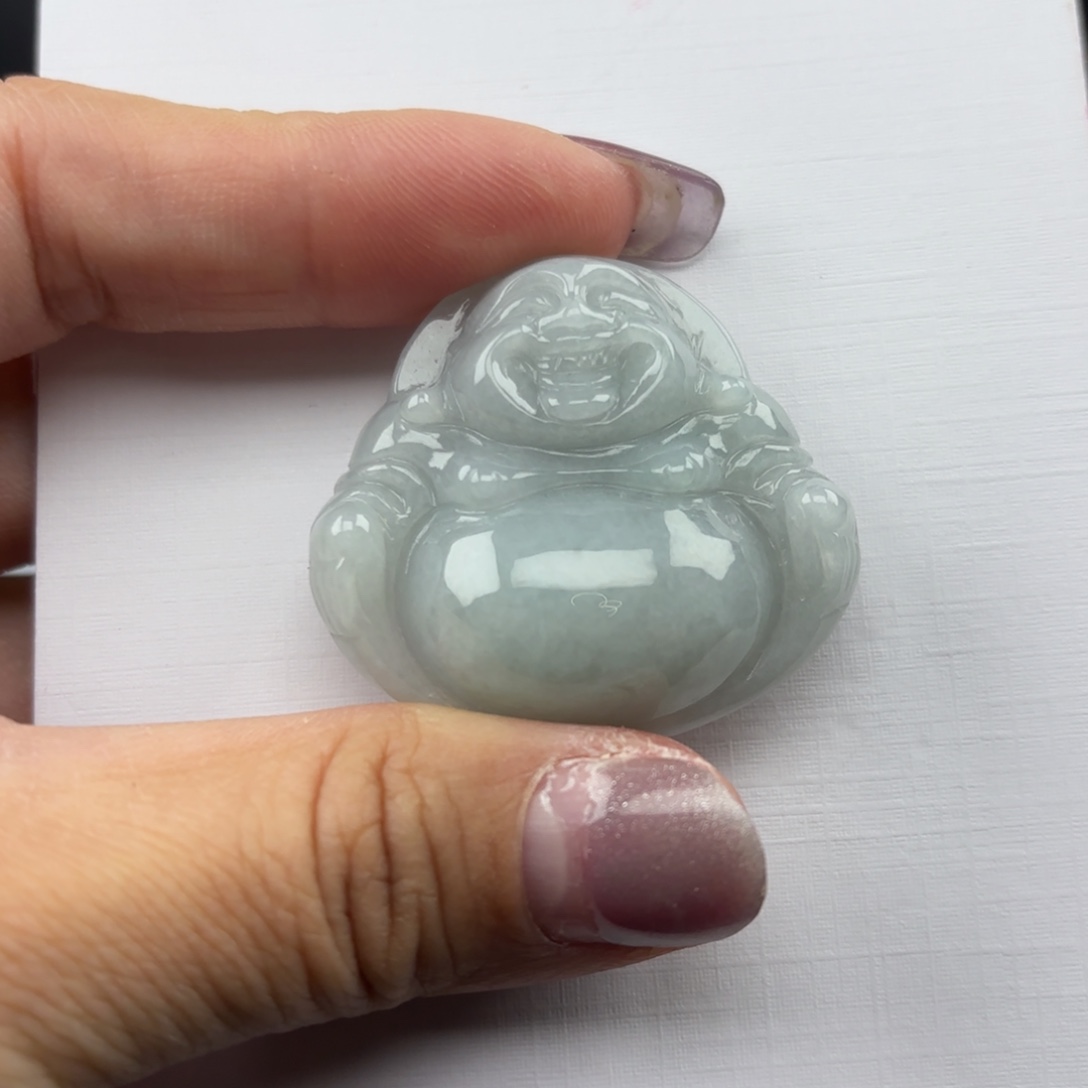 翡翠未镶嵌颈饰36尺寸佛公厚装