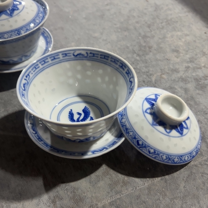 陶玩玉朱雀三才盖碗