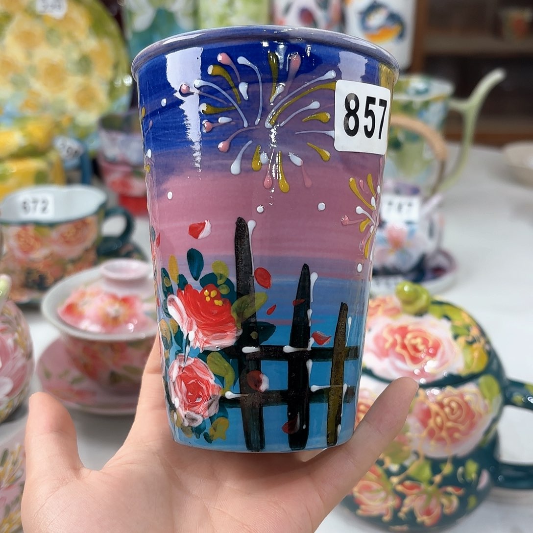景德镇手绘高温釉下彩陶瓷茶具