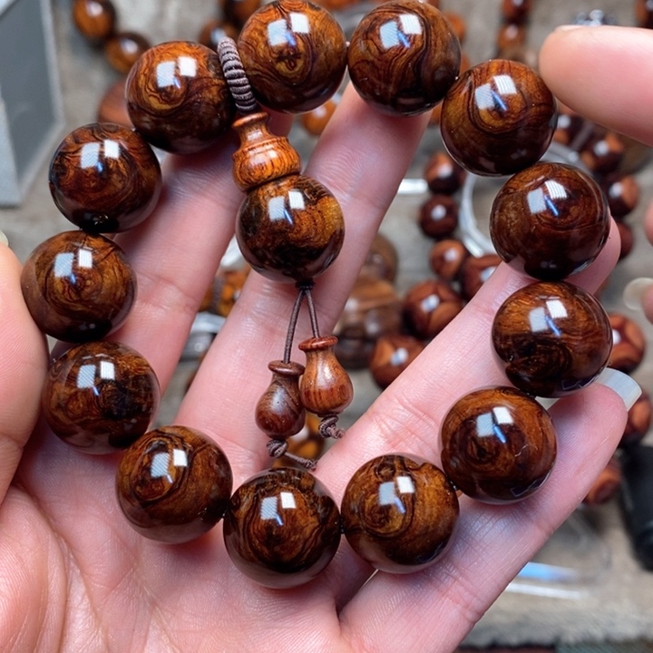 黄花梨/降香黄檀阿*紫油梨成品加工手串