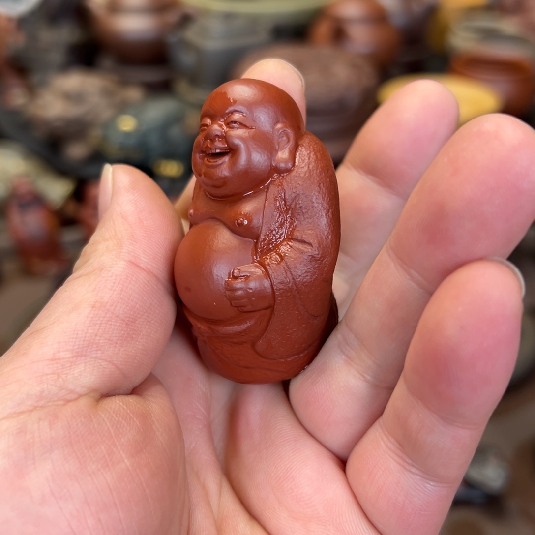 A***8茶宠紫砂紫砂弥勒 微瑕