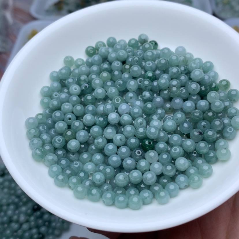 【闪购商品】翡翠手链未镶嵌卡4.8蓝水100颗