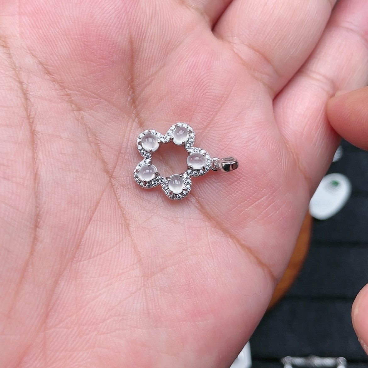 【闪购商品】翡翠颈饰银S925镶嵌Lloooooo