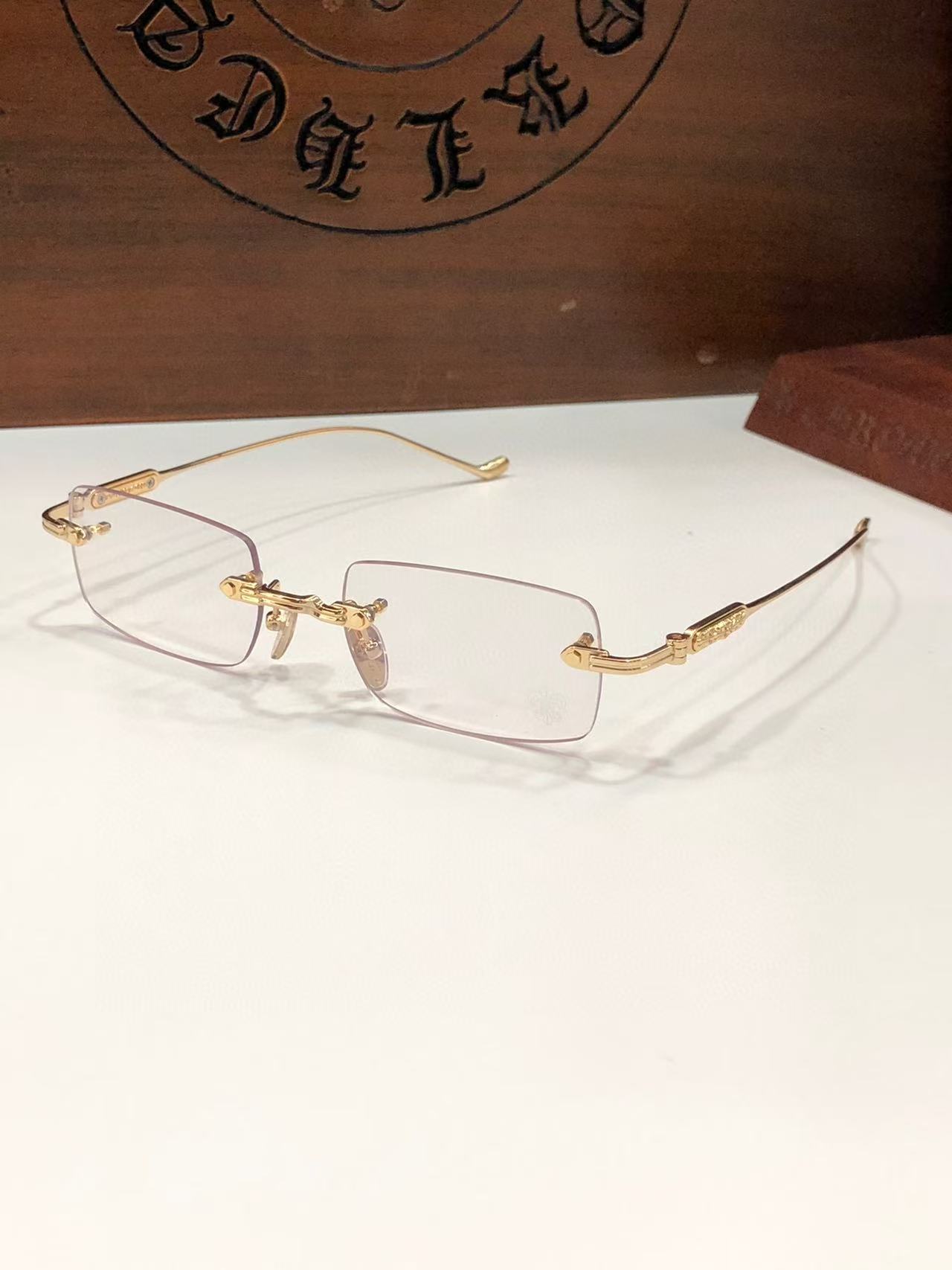 【免费配度数】薛之谦同款精雕十字架镜腿点缀设计纯钛无框眼镜框