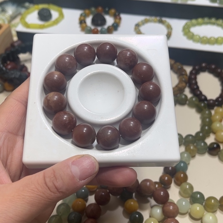 蛇纹石玉未镶嵌手链卡16