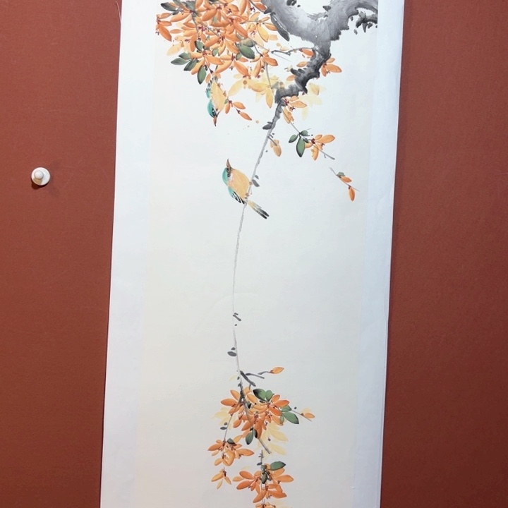 国画听兰老师花鸟