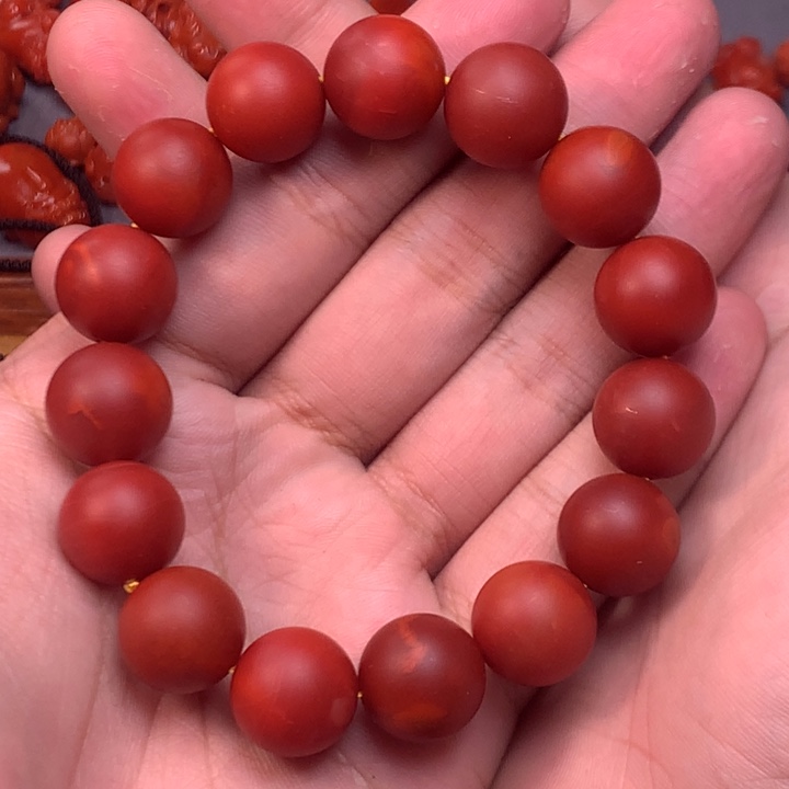 【闪购商品】未镶嵌配饰南红玛瑙卡14mm