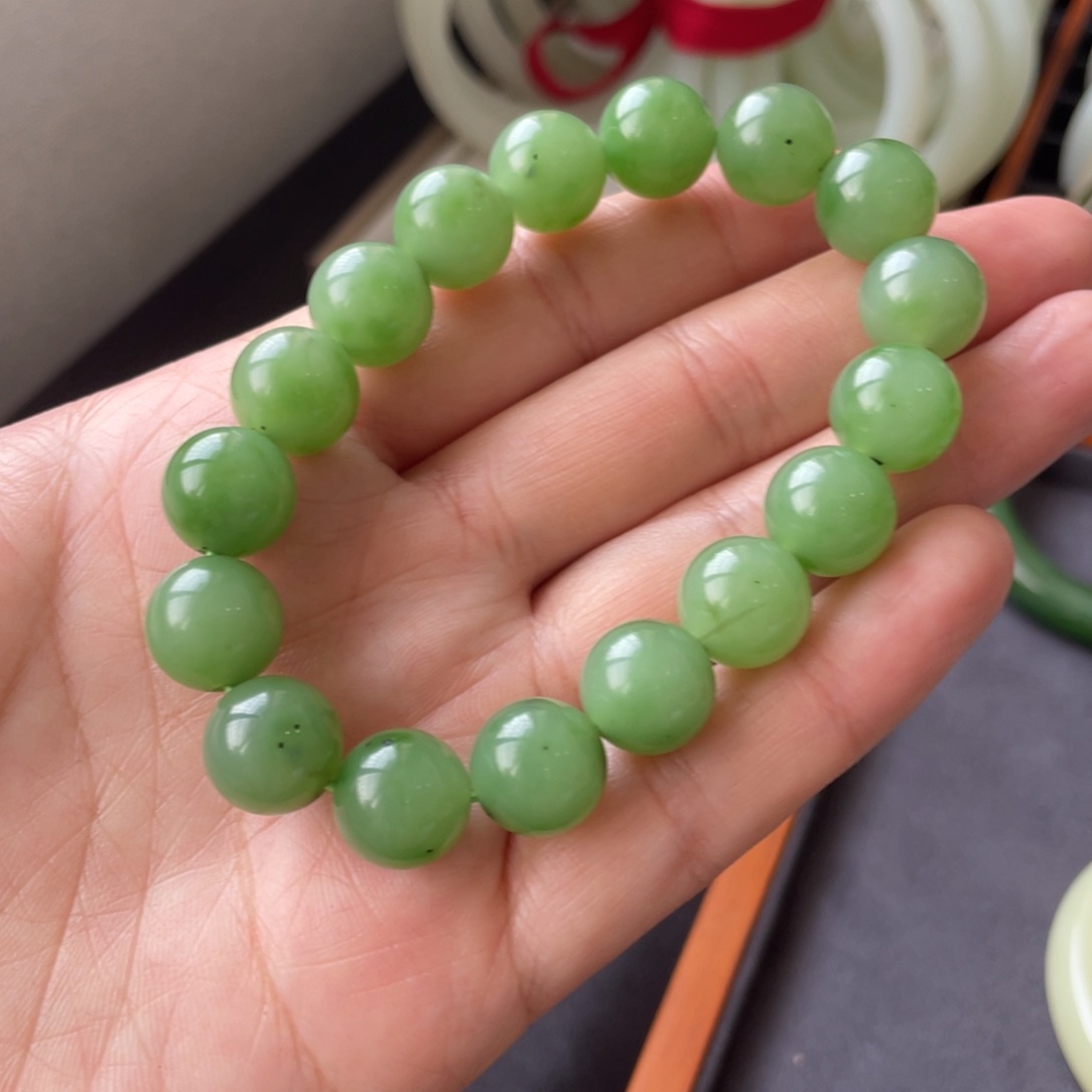 和田玉手串未镶嵌12