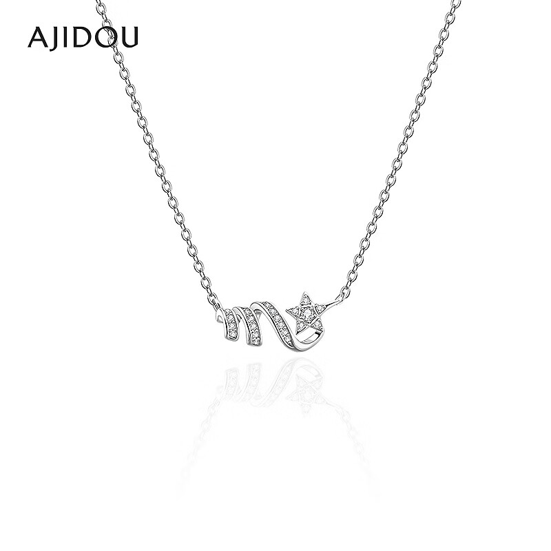铜合金合成锆石项链 AJIDOU阿吉豆项链女款简约休闲锁骨链【CB】