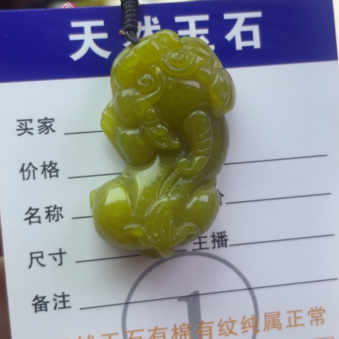 蛇纹石玉未镶嵌颈饰貔貅