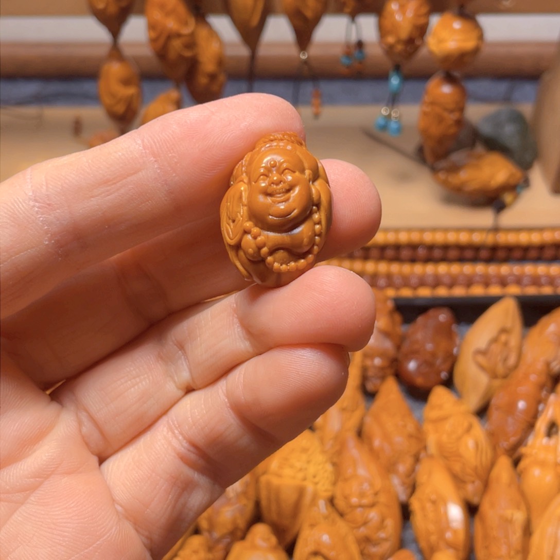 橄榄核吊坠微花财迷