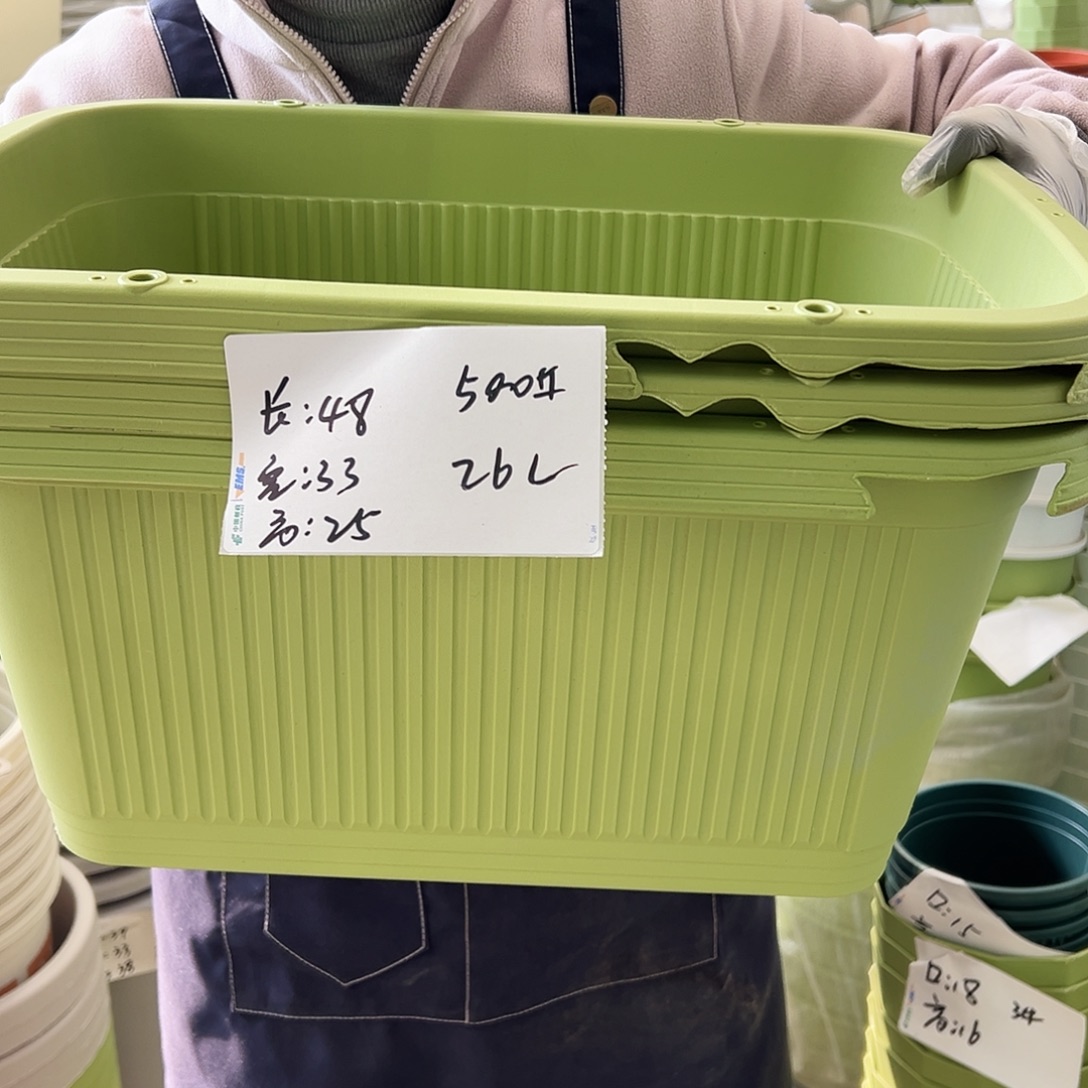瑕疵菜盆500#果绿色3个无托