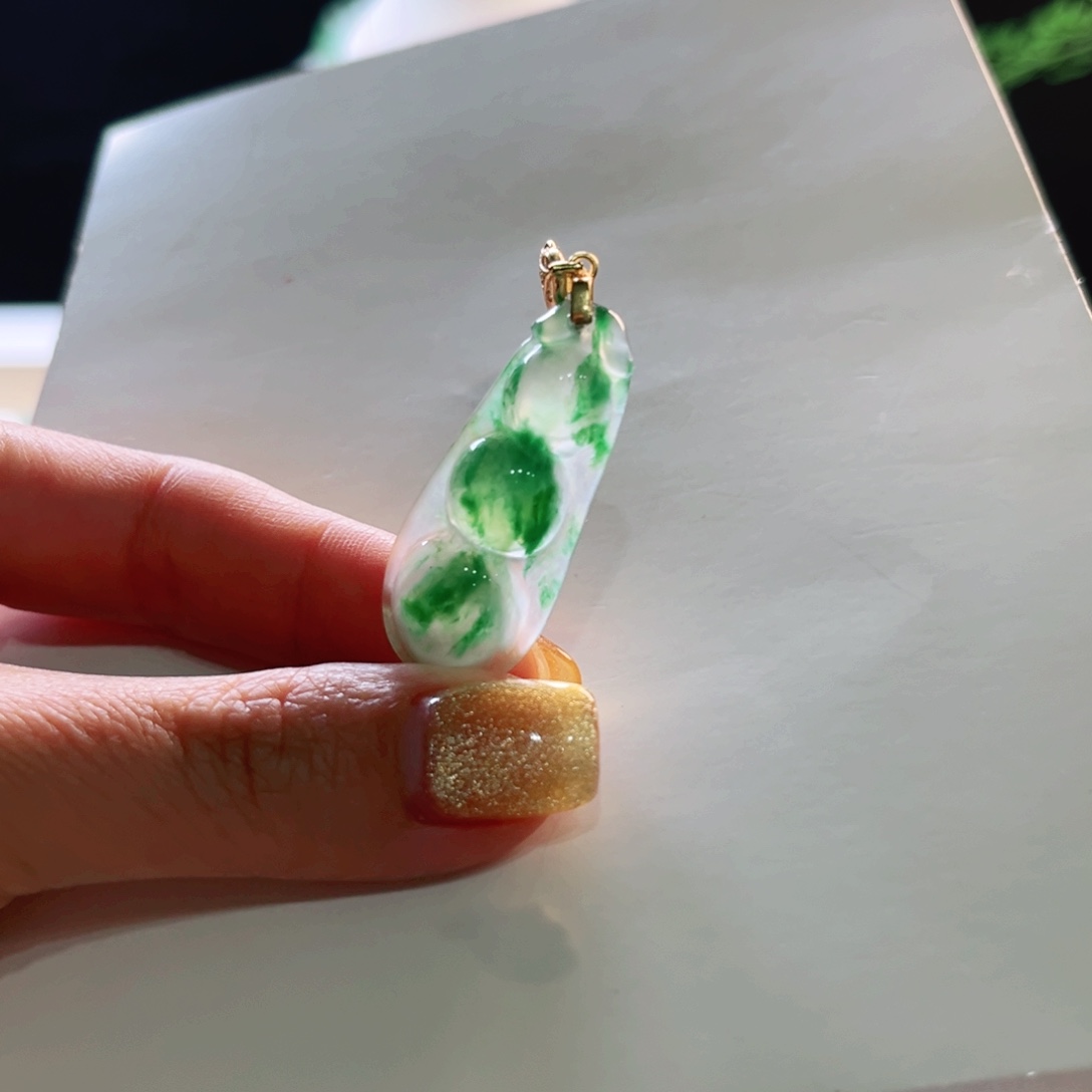 石英质玉吊坠(不含链)银S925镶嵌