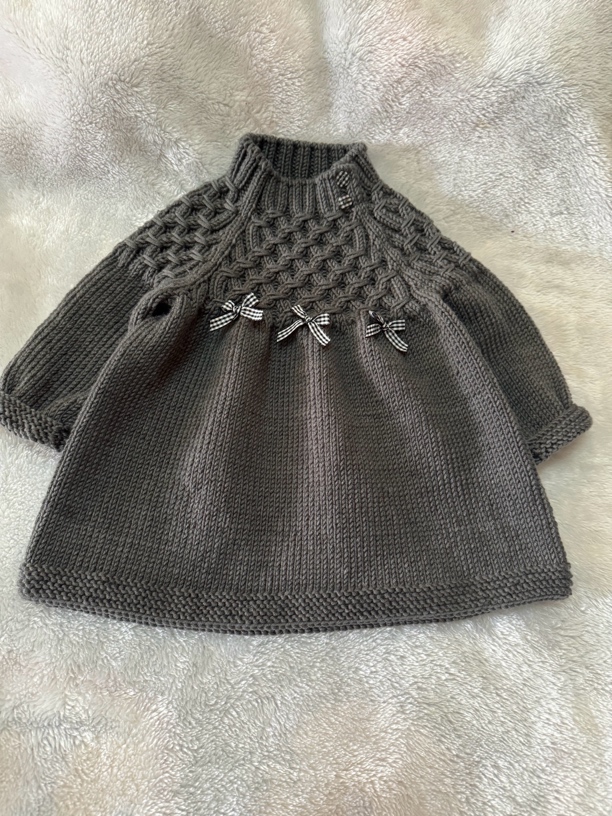 四叶草连衣裙材料包，非成品，手工编织羊毛线店宝宝儿童秋之韵