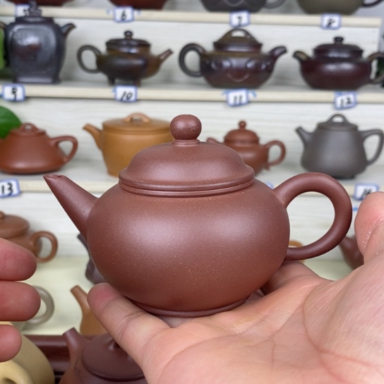 紫砂茶壶风釉羊角山紫泥160cc左右半手工