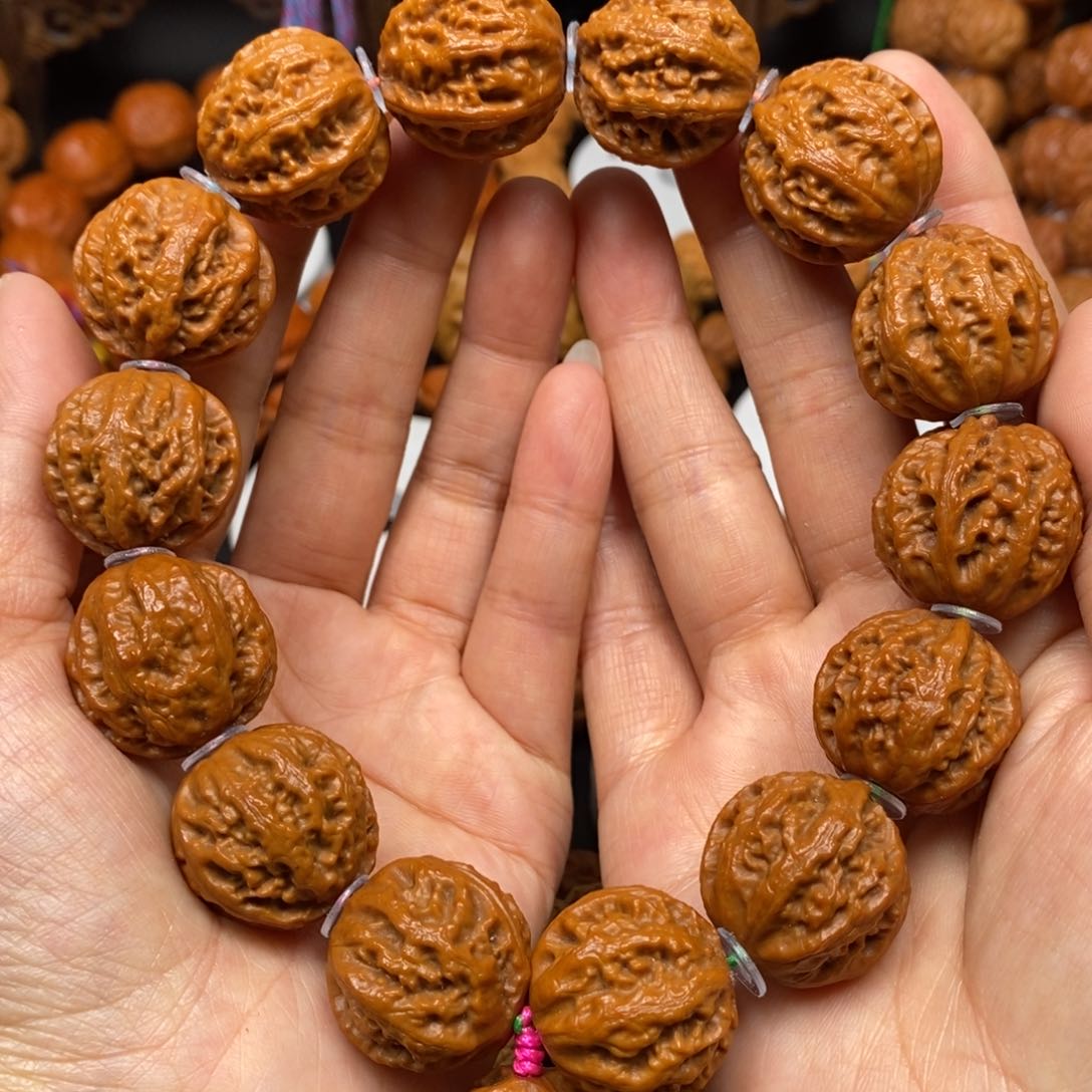 桃核手串删湖八棱手持