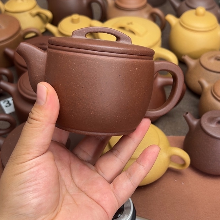 龙***)茶壶紫砂低槽清半手工260cc左右瑕疵