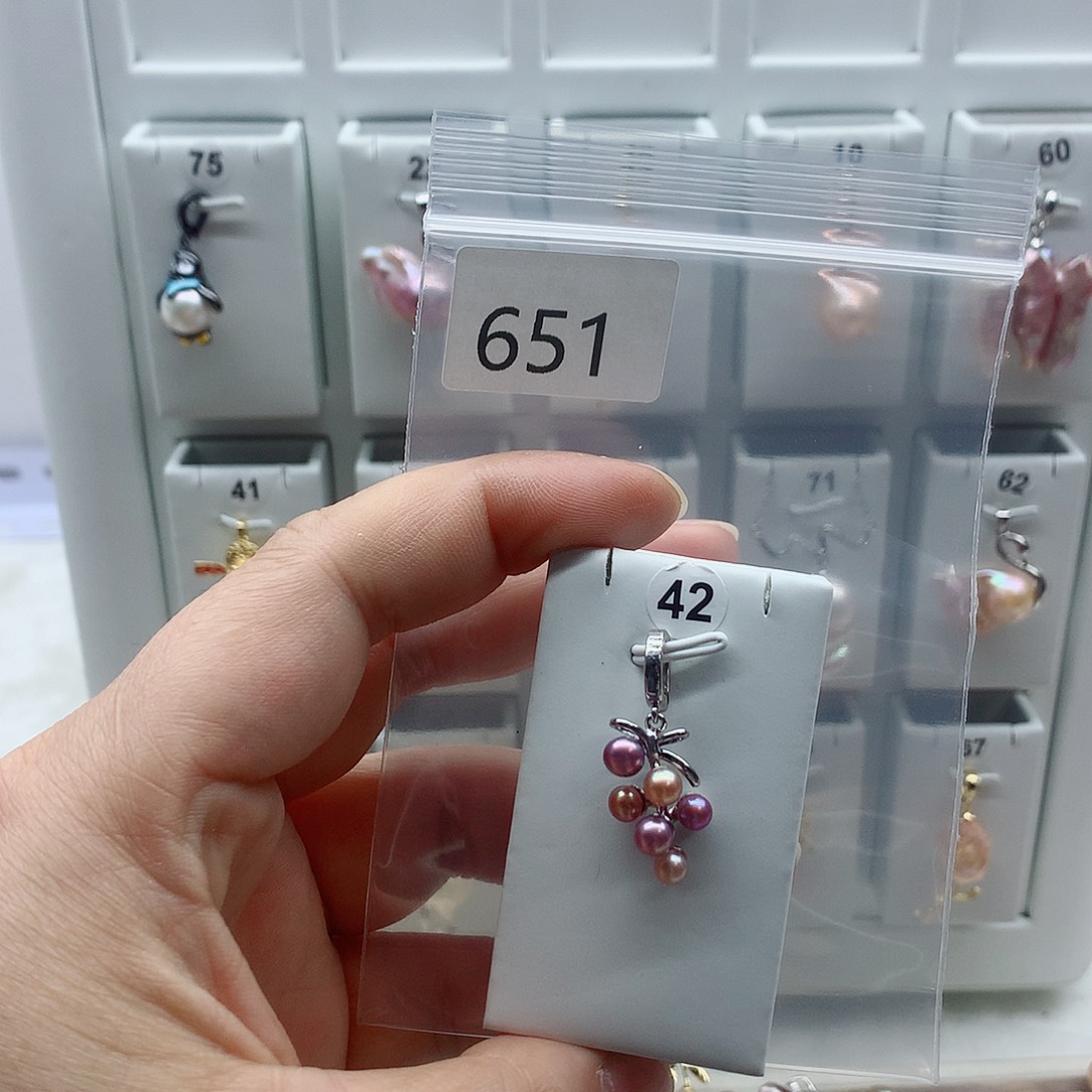 合金吊坠(不含链)淡水珍珠