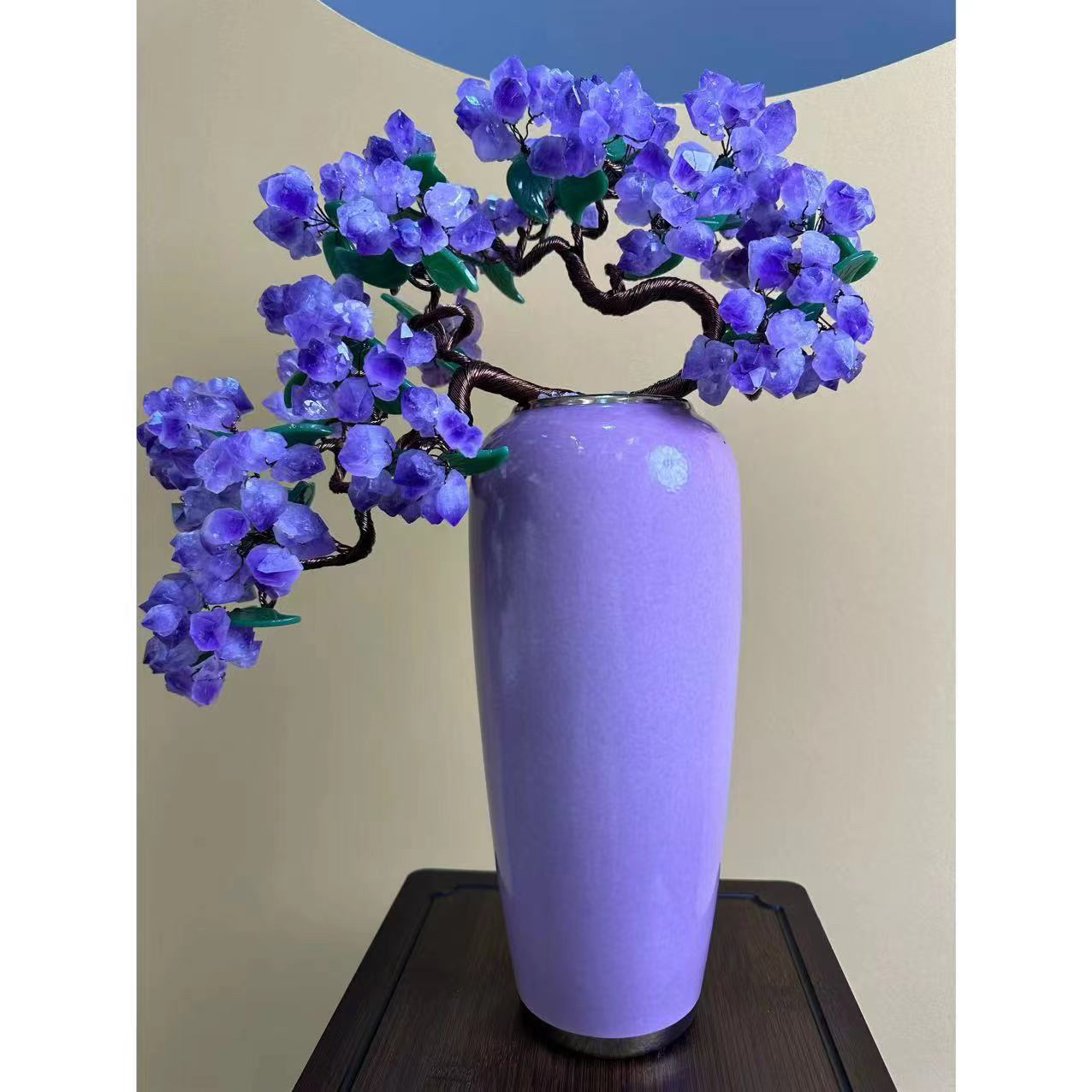 梦幻紫天然水晶树摆件