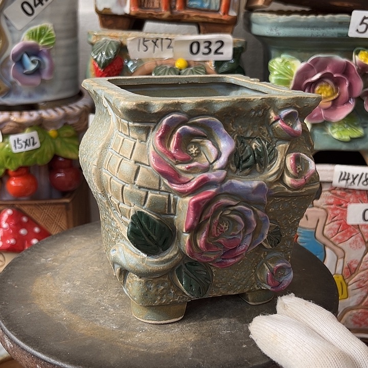 粗陶材质多肉花盆