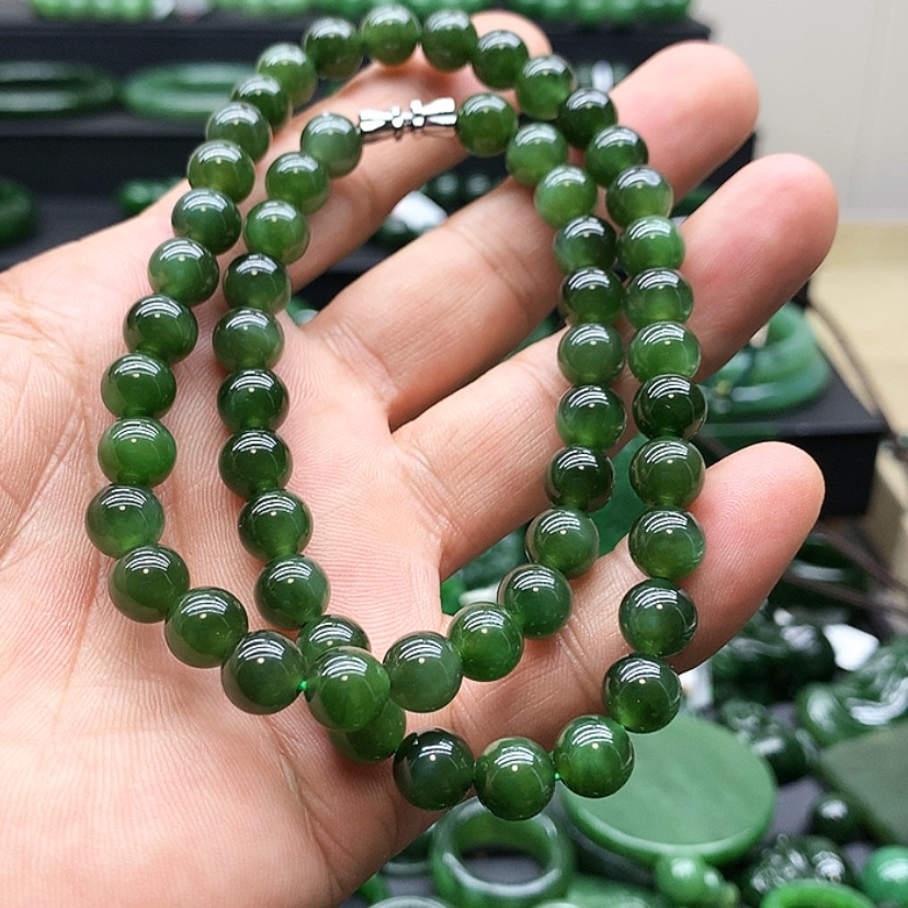 【闪购商品】和田玉（碧玉）颈饰未镶嵌筒**光