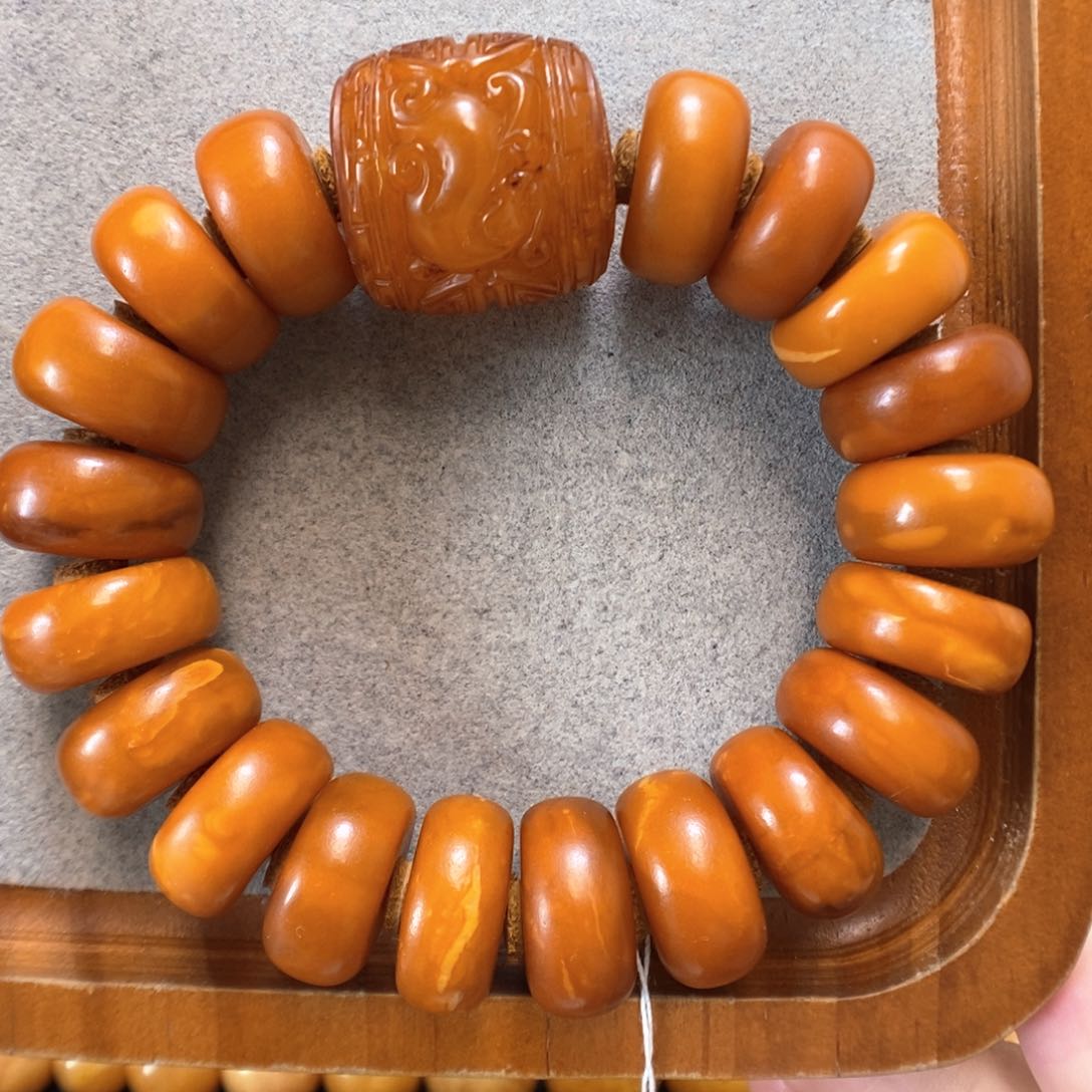 未镶嵌蜜蜡手串蜜蜡手串