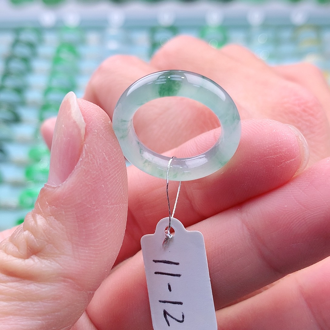 翡翠戒指未镶嵌A货缅甸翡翠