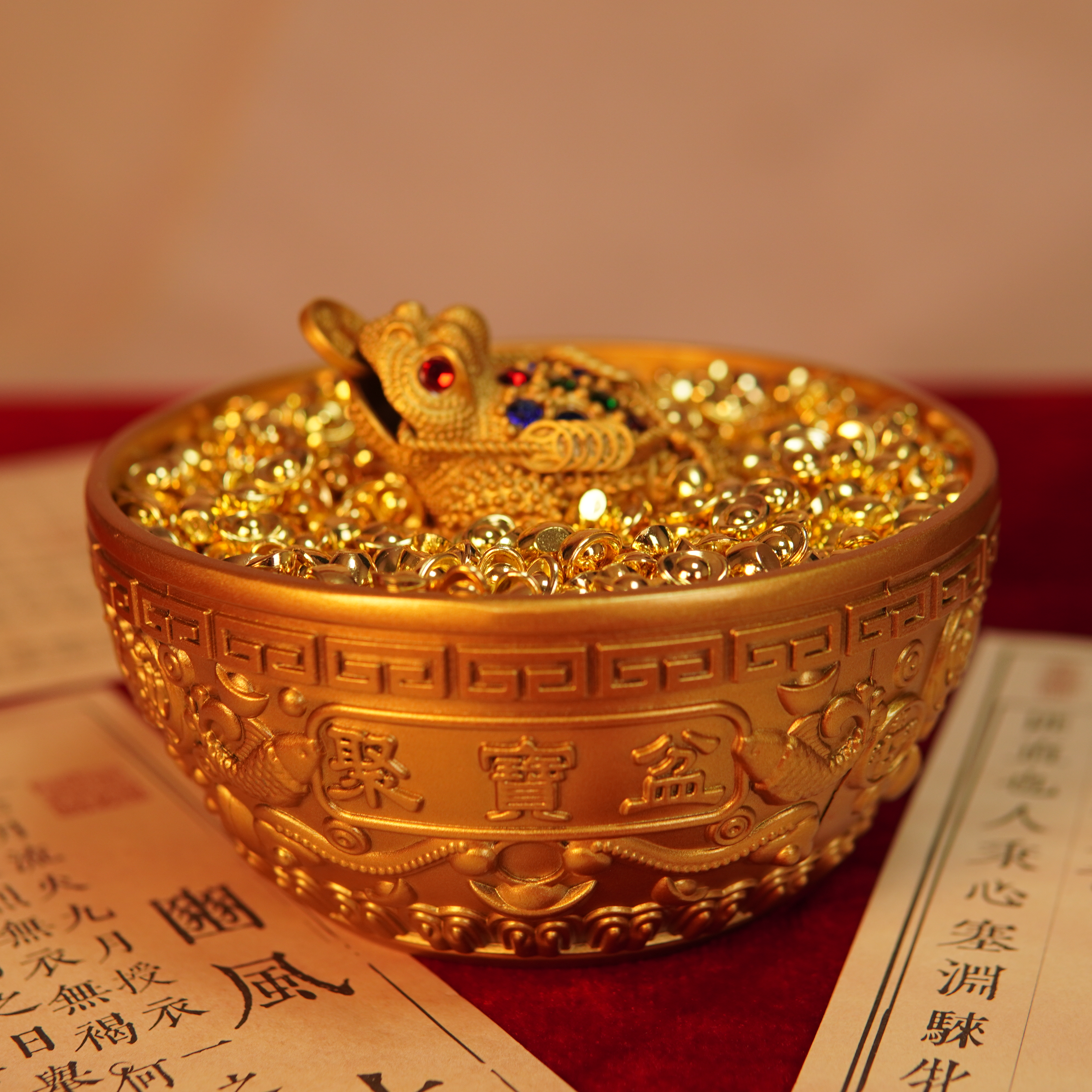 聚宝盆招财聚财手工黄铜制作【张老徐老专属】办公室、家用客厅摆件