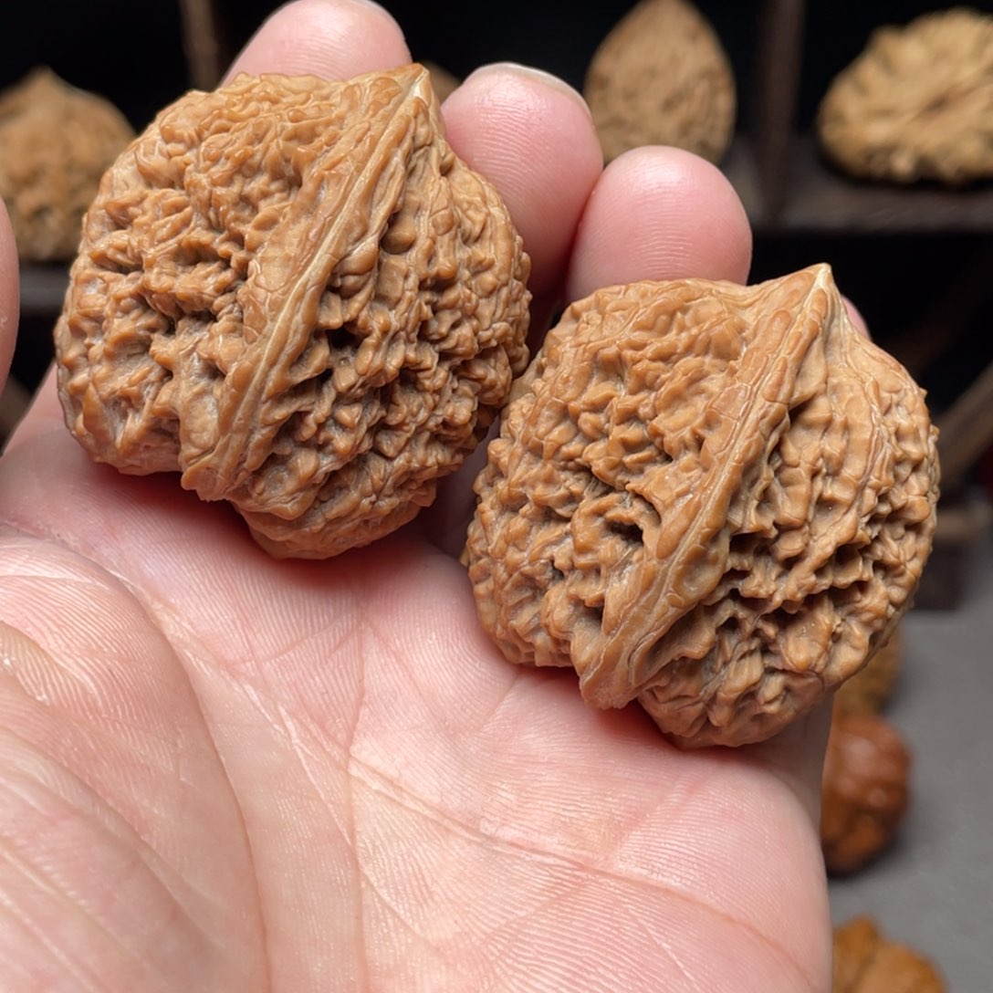 桃核把件37全品大蒜头