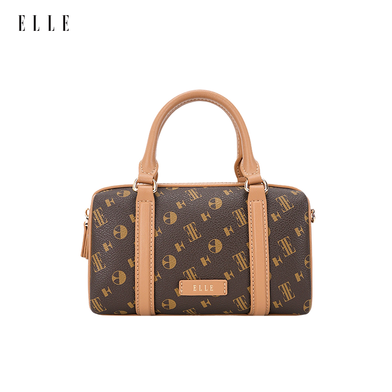 ELLE25年新款爆款【琥珀流光】女士老花时尚百搭波士顿小众斜挎包