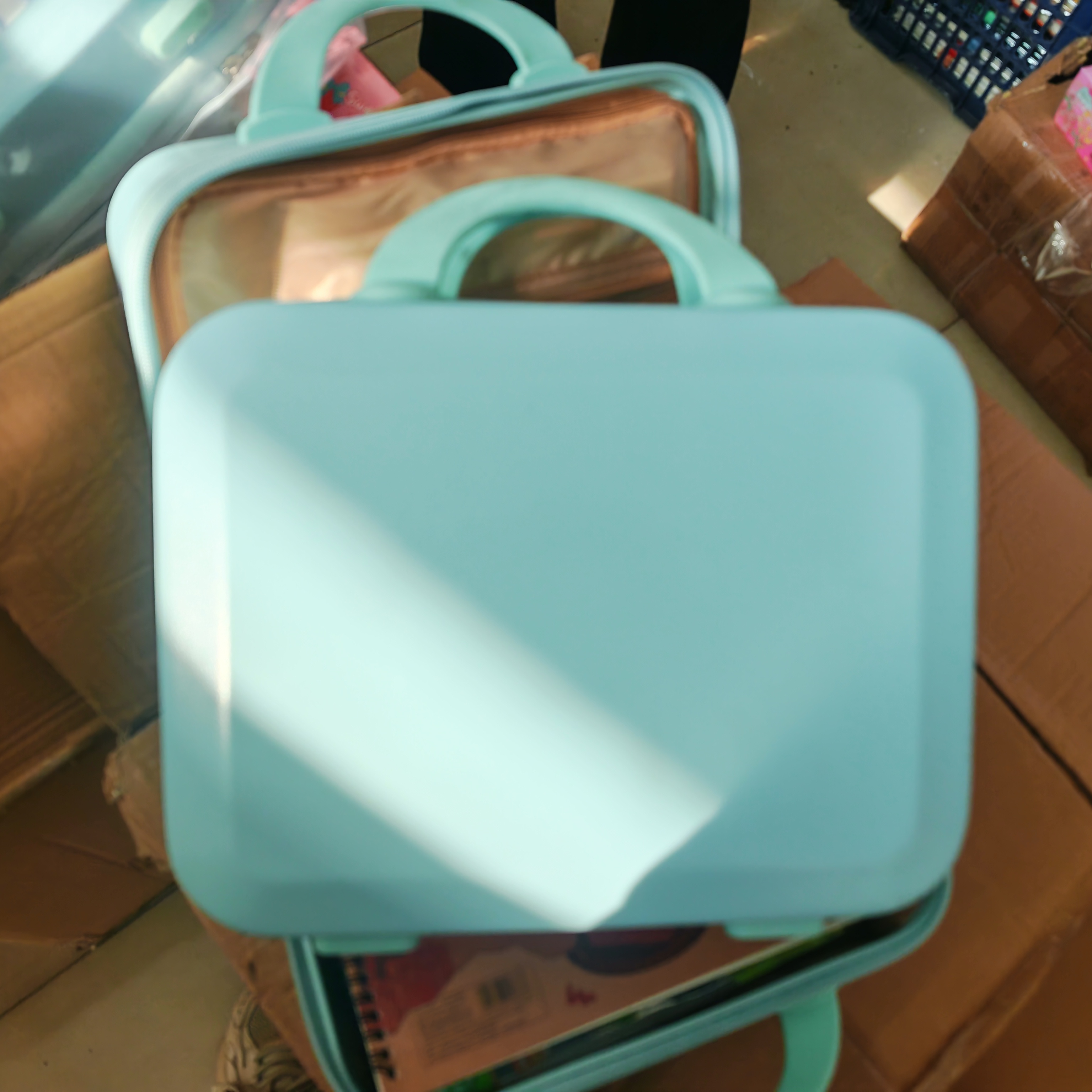 马卡龙复古14寸手提化妆箱迷你旅行箱时尚便携收纳箱女生高颜值