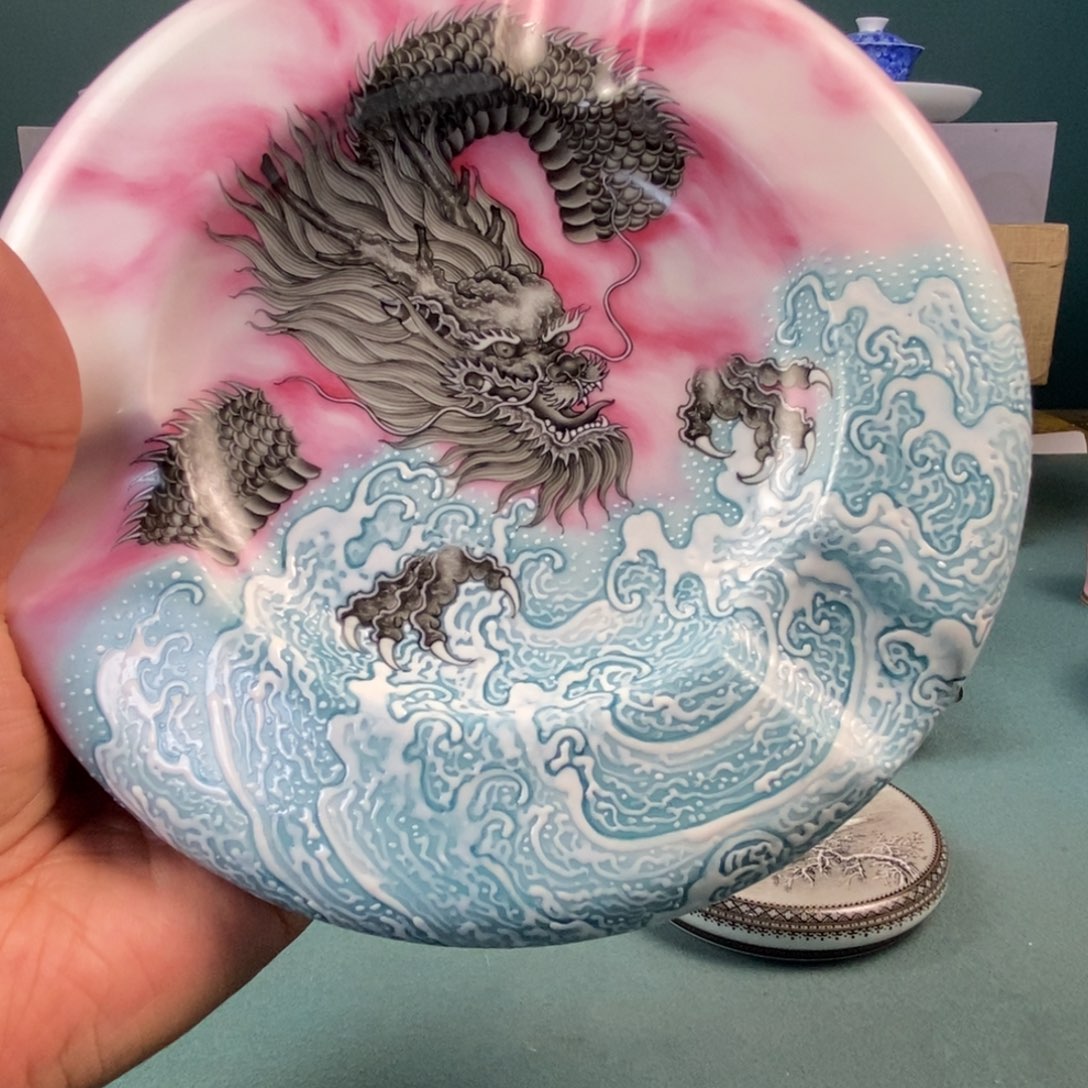 龙纹三孔大雪茄缸