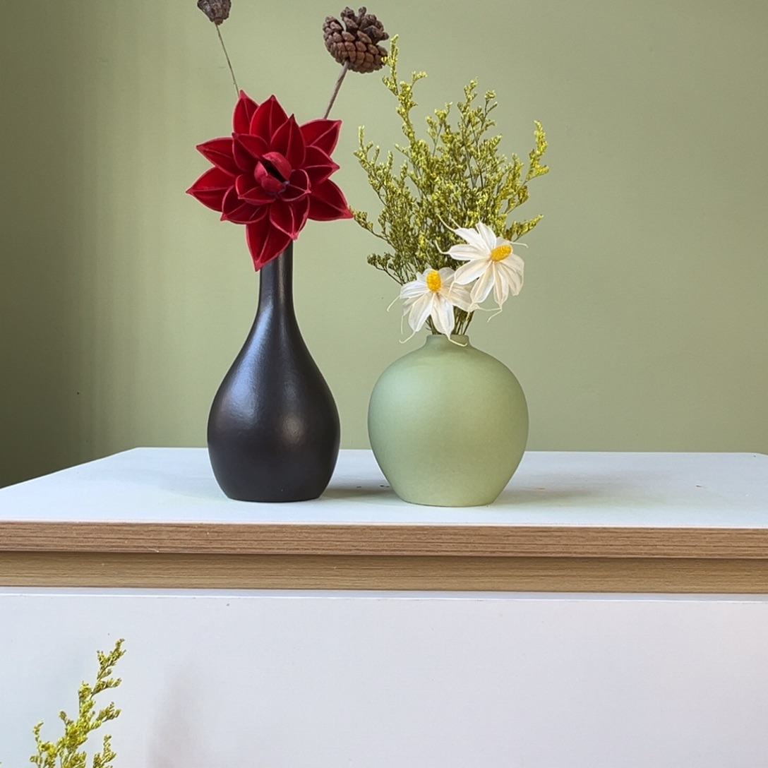 陶瓷花瓶陶瓷花瓶带花高度20-30厘米左右