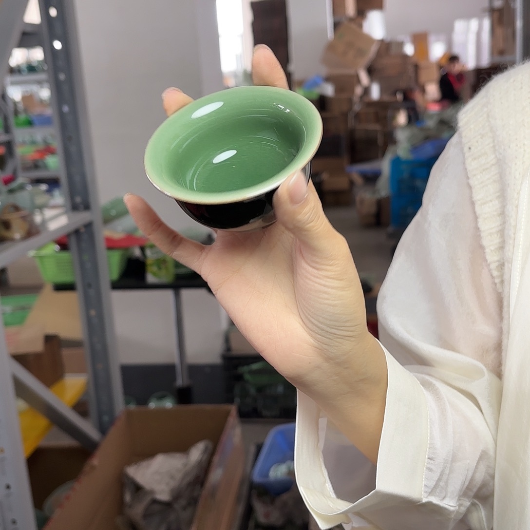龙泉云间青瓷小米茶器