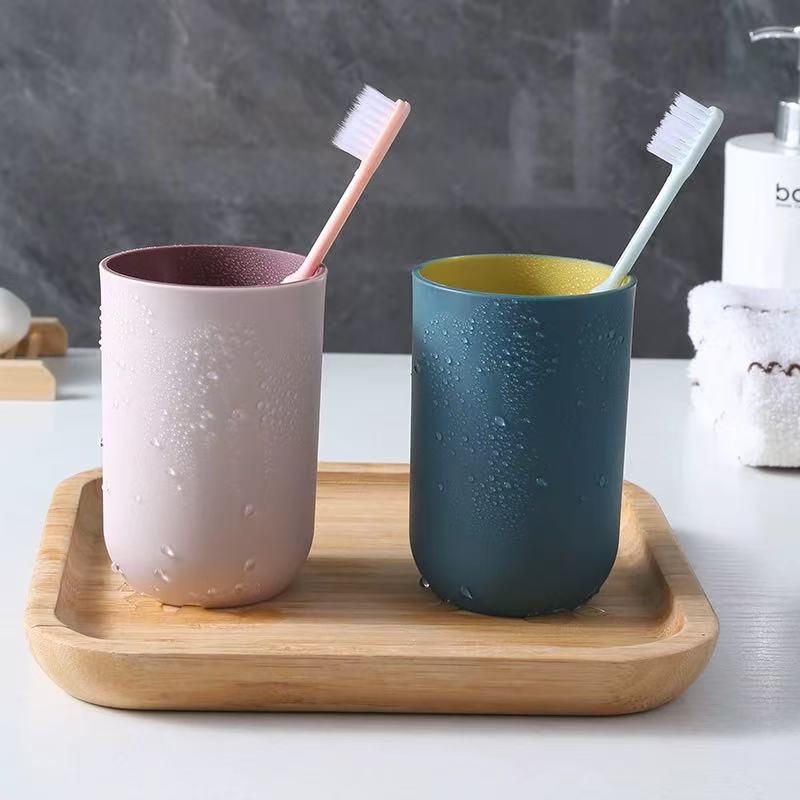 (3个装)加厚双层撞色漱口杯 