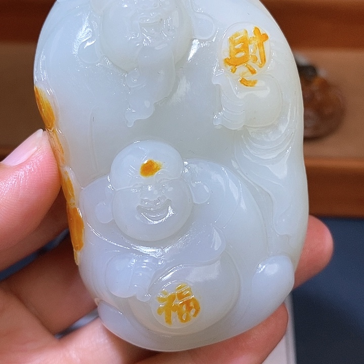 田***马和田玉未镶嵌挂件