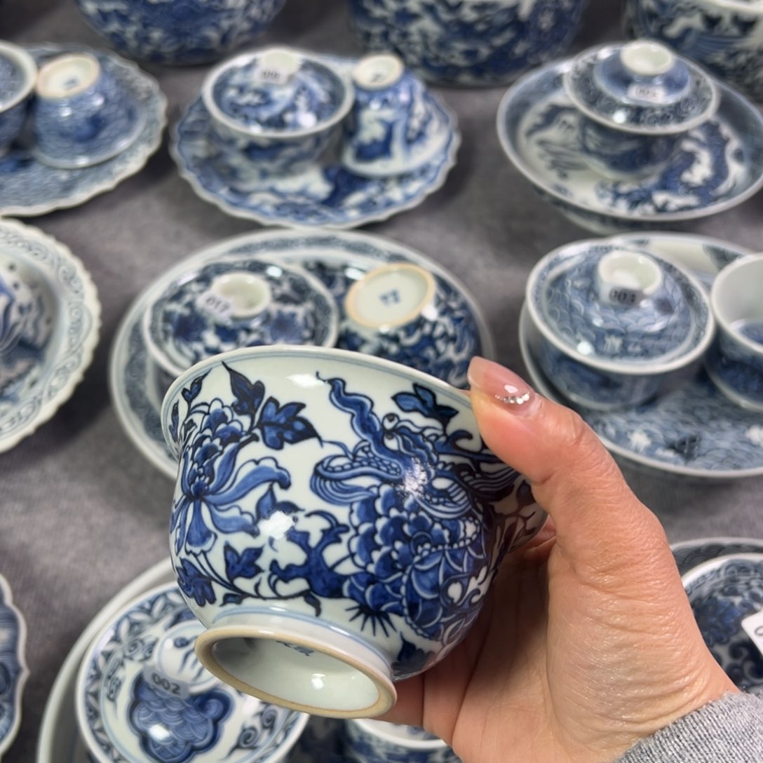 忠*景德镇手工手绘茶具微瑕