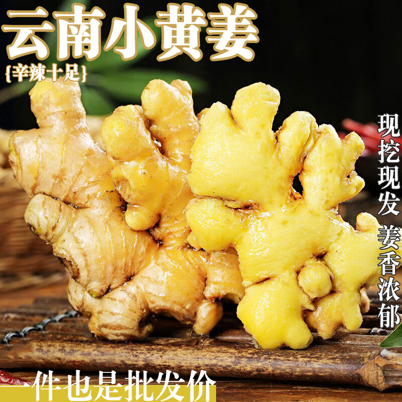 【产地批发】云南高山小黄姜老姜新鲜生姜现挖辛辣浓香去腥调味当季