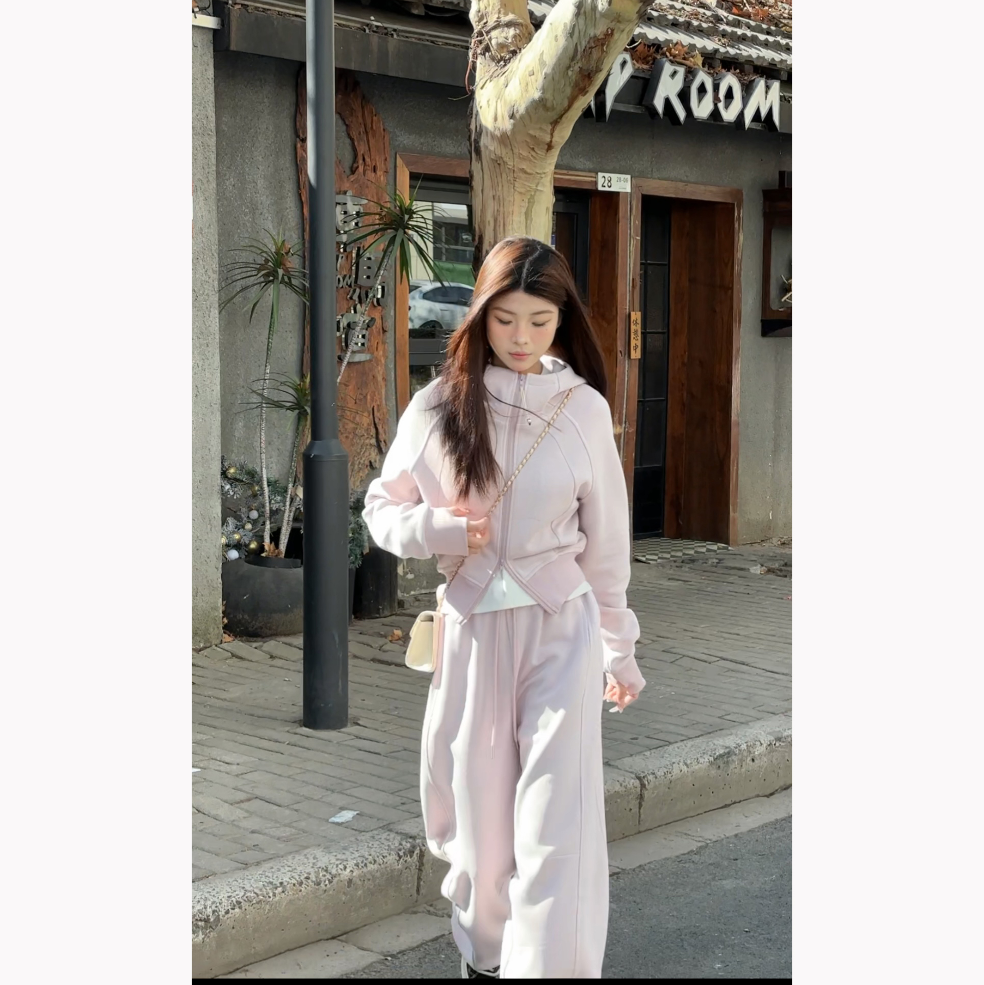 2502-2025春季新款网红爆款时尚卫衣套装气质百搭休闲运动套装女