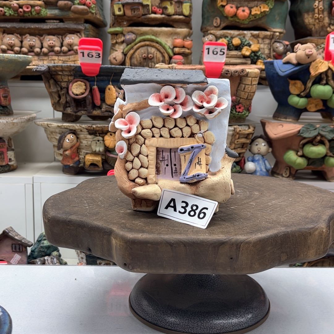 红陶花盆386粗陶