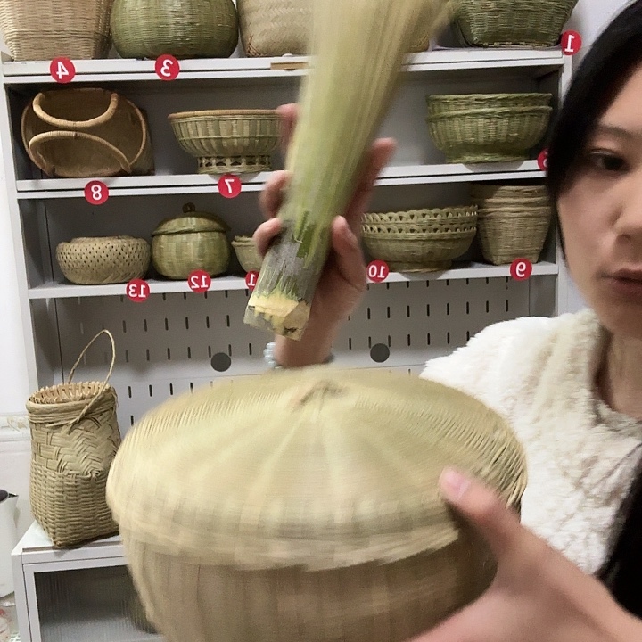 竹编工艺品收纳筐馒头筐