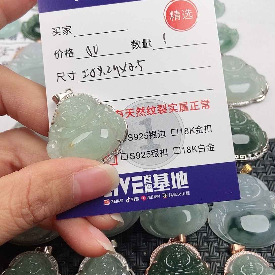 翡翠银S925镶嵌颈饰